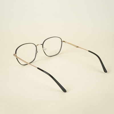 Voyage Black Square Eyeglasses for Men & Women (YC82051MG4631-C1)