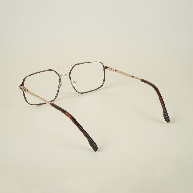 Voyage Brown & Silver Wayfarer Eyeglasses for Men & Women (YC82055MG4639-C2)