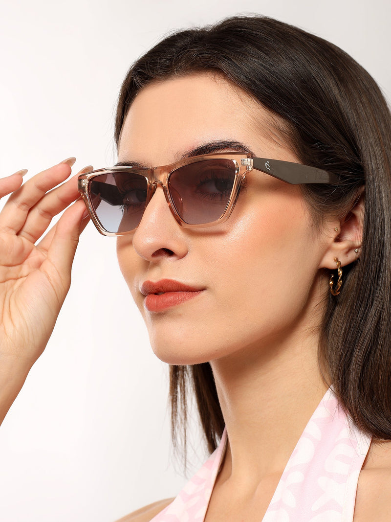 Eyejack Brown Cateye Sunglasses for Women (5501CL1291)