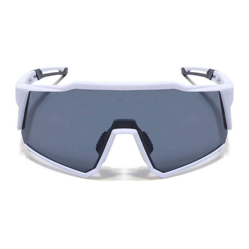 Eyejack White Wrap Around Sunglasses for Men & Women (5542CL1293)