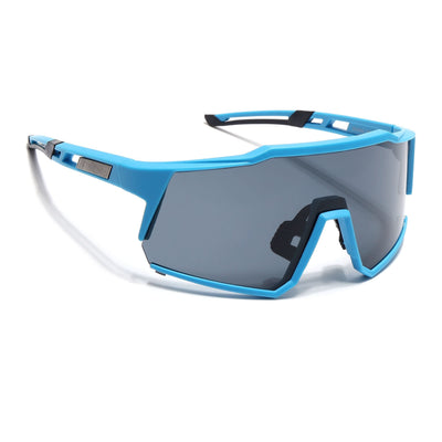 Eyejack Blue Wrap Around Sunglasses for Men & Women (5542CL1294)