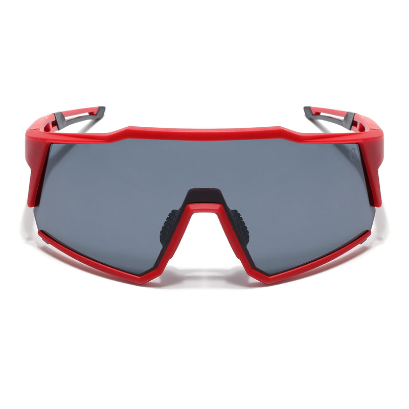 Eyejack Red Wrap Around Sunglasses for Men & Women (5542CL1295)