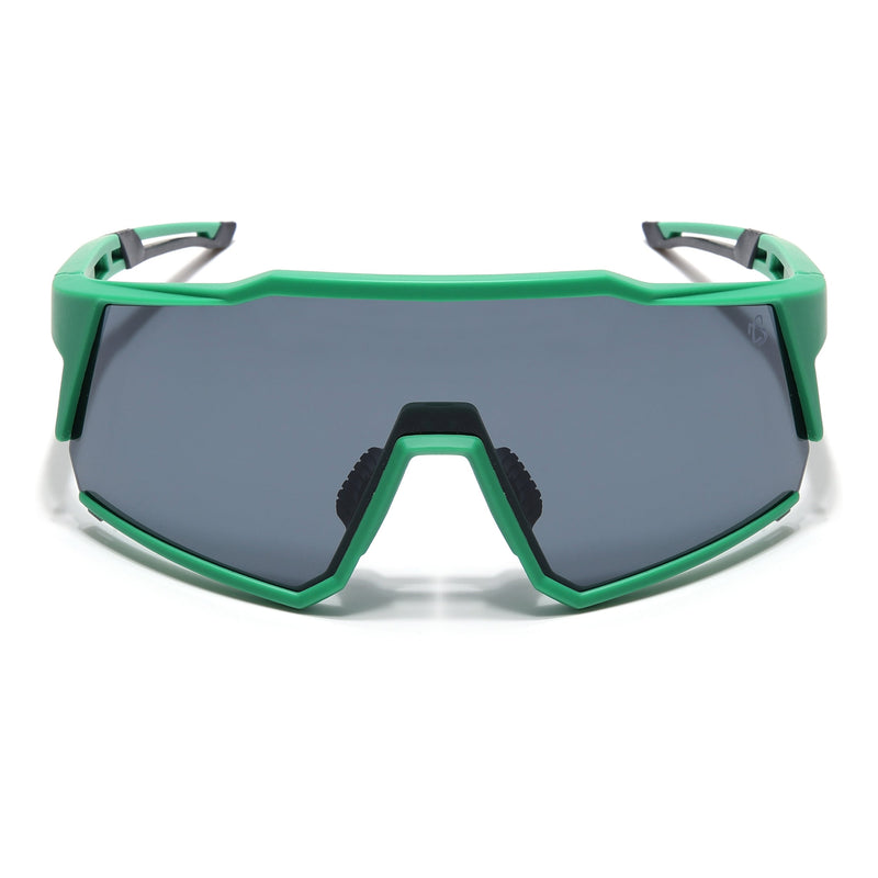 Eyejack Green Wrap Around Sunglasses for Men & Women (5542CL1296)