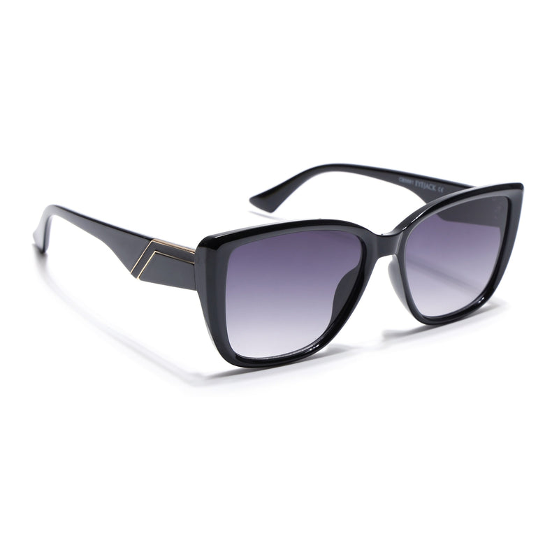 Eyejack Shine Black Cateye Sunglasses for Women (5661CL1261)