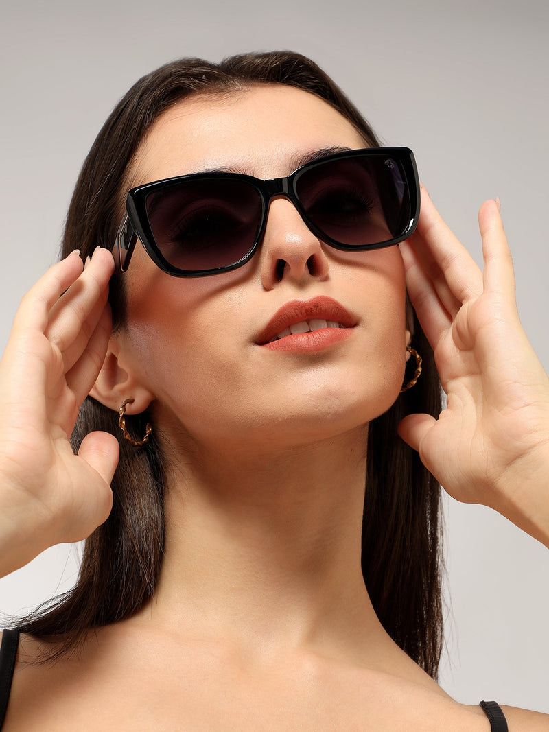 Eyejack Shine Black Cateye Sunglasses for Women (5661CL1261)