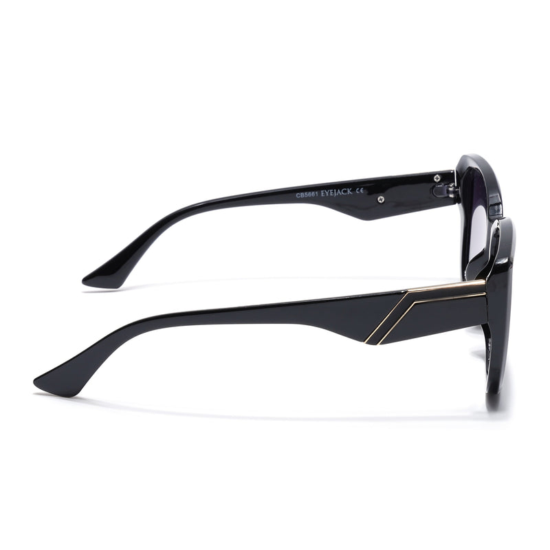 Eyejack Shine Black Cateye Sunglasses for Women (5661CL1261)