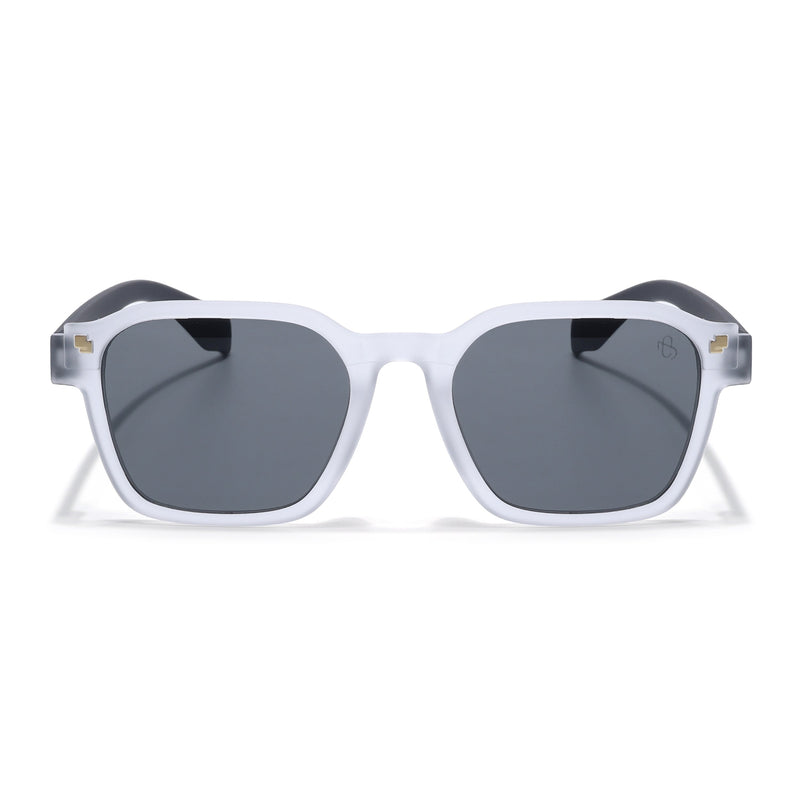 Eyejack Grey Square Sunglasses for Men & Women (5668CL1046)