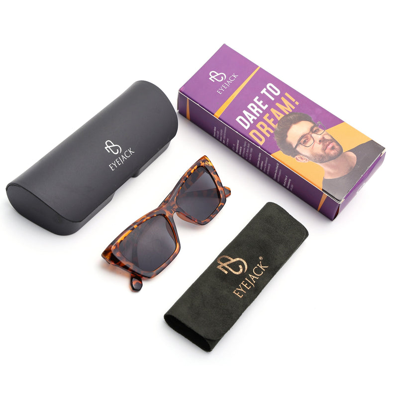 Eyejack Demi Brown Cateye Sunglasses for Women (58017CL1109-C8)