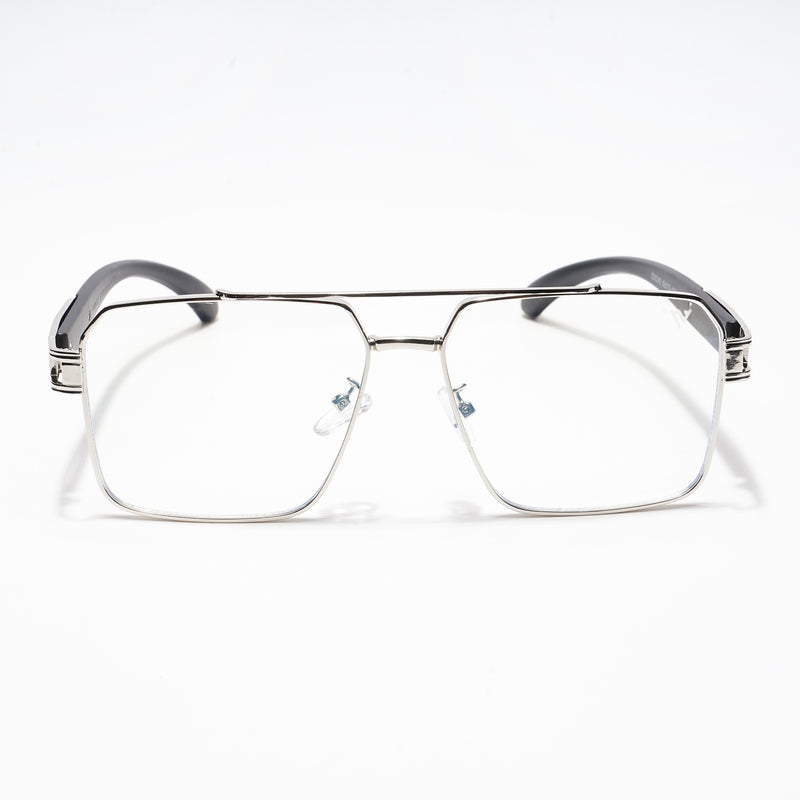 Voyage Silver Wayfarer Eyeglasses for Men & Women (58240MG5229-C2)