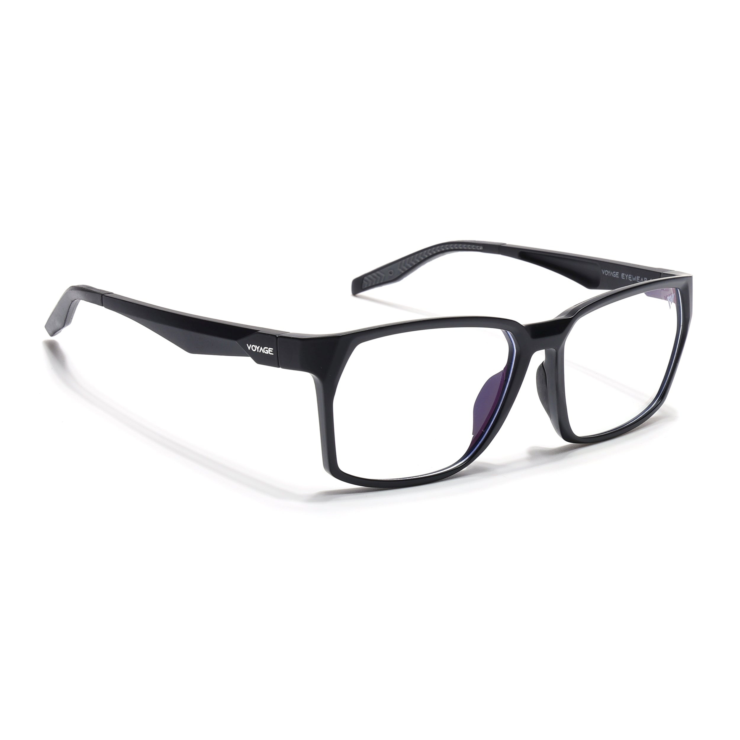 Voyage Techtonic Matt Black Wayfarer Eyeglasses for Men & Women (58694MG5290-C1)