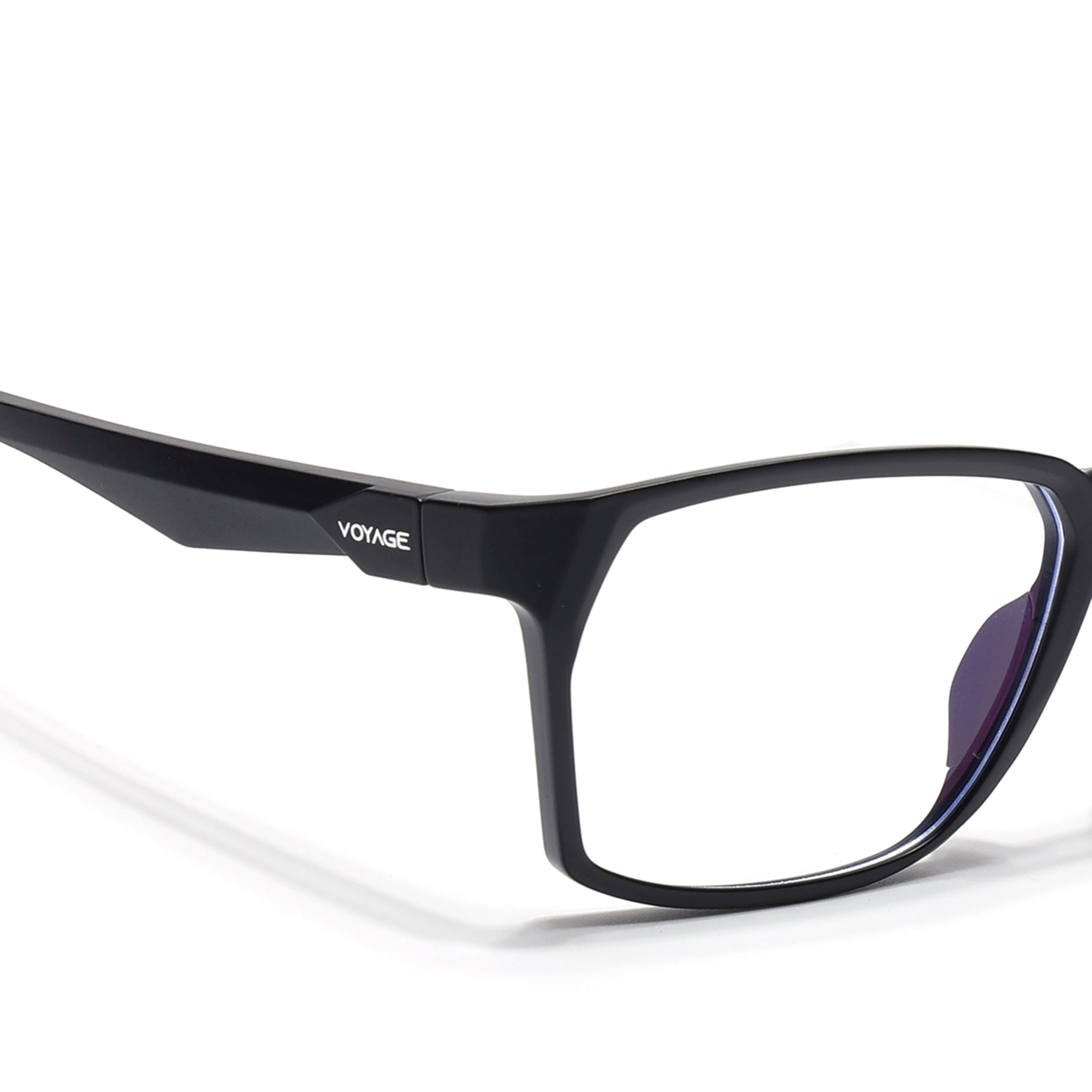 Voyage Techtonic Matt Black Wayfarer Eyeglasses for Men & Women (58694MG5290-C1)