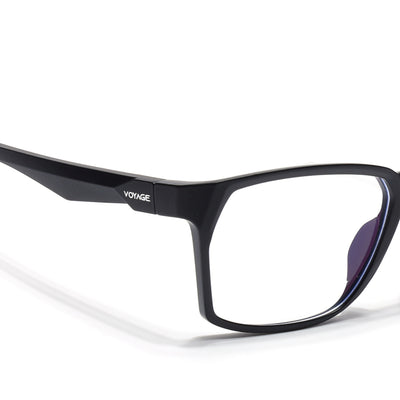 Voyage Techtonic Matt Black Wayfarer Eyeglasses for Men & Women (58694MG5290-C1)