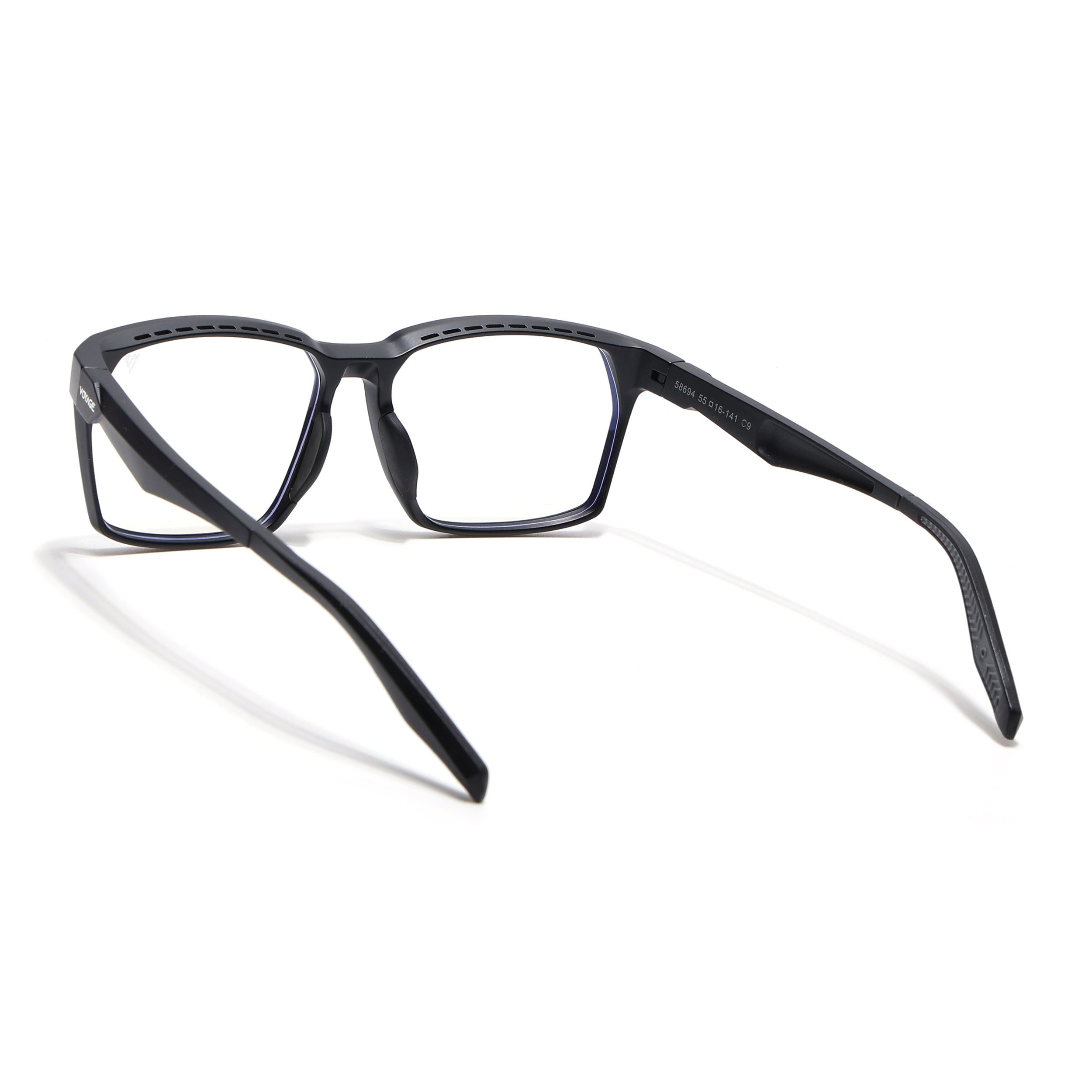 Voyage Techtonic Matt Black Wayfarer Eyeglasses for Men & Women (58694MG5290-C1)