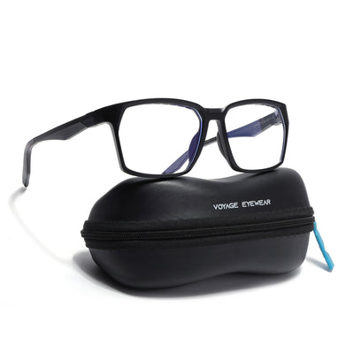 Voyage Techtonic Matt Black Wayfarer Eyeglasses for Men & Women (58694MG5290-C1)