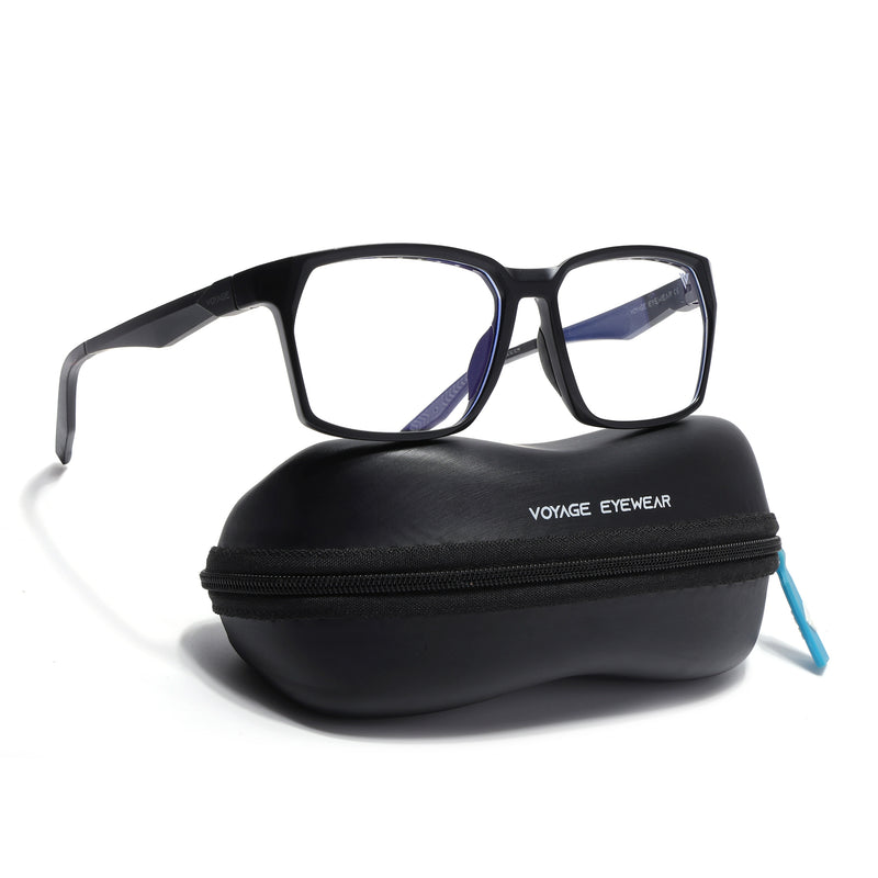 Voyage Techtonic Matt Black Wayfarer Eyeglasses for Men & Women (58694MG5290-C1)
