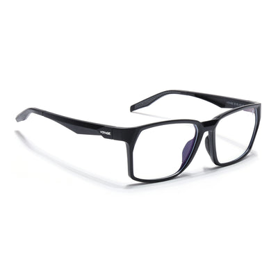 Voyage Techtonic Matt Black & Grey Wayfarer Eyeglasses for Men & Women (58694MG5292-C3)