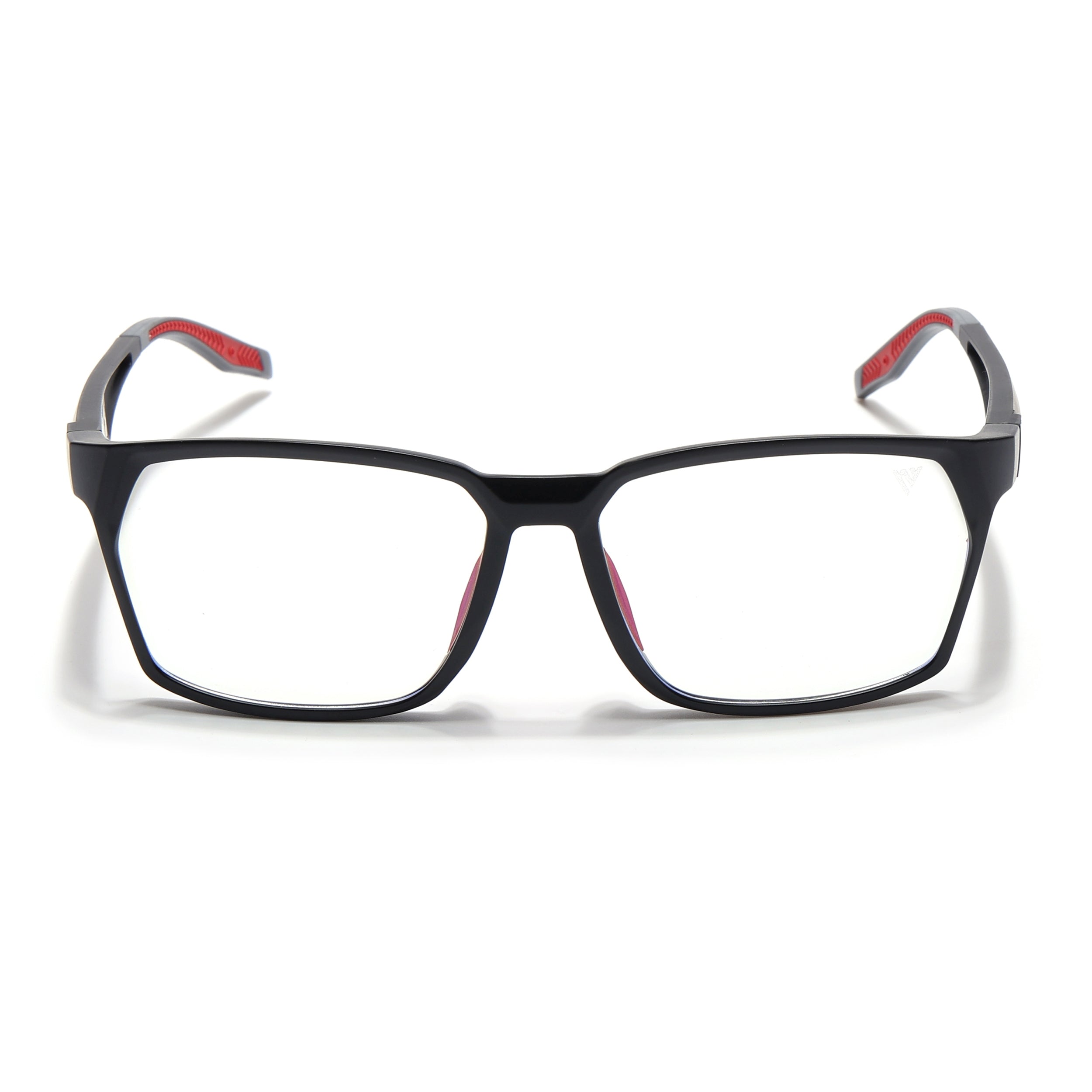 Voyage Techtonic Matt Black & Red Wayfarer Eyeglasses for Men & Women (58694MG5293-C4)