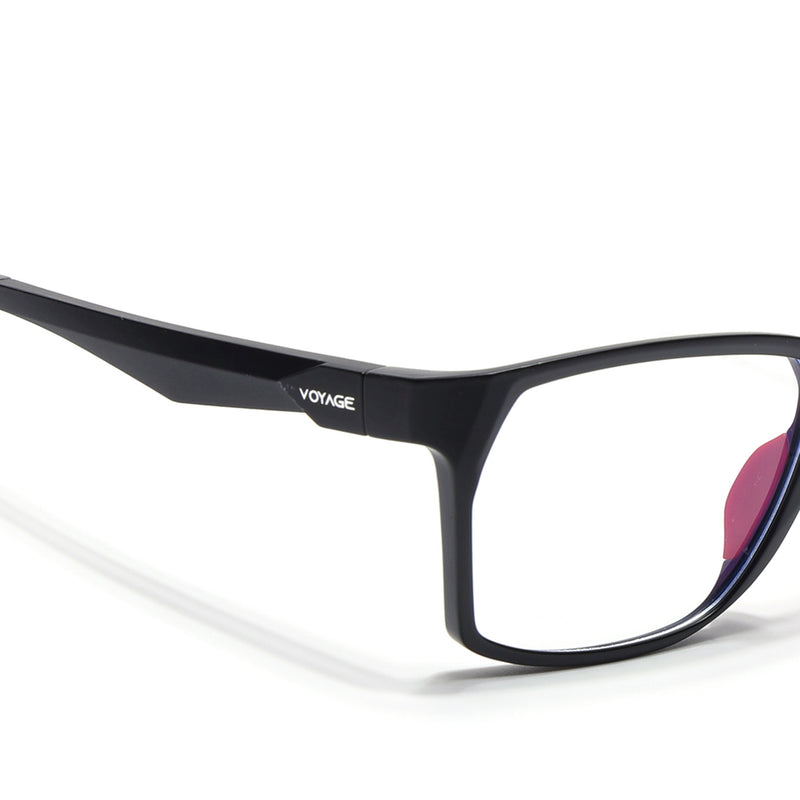 Voyage Techtonic Matt Black & Red Wayfarer Eyeglasses for Men & Women (58694MG5293-C4)