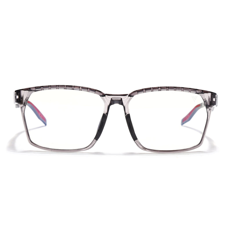 Voyage Techtonic Transparent Grey Wayfarer Eyeglasses for Men & Women (58694MG5294-C5)