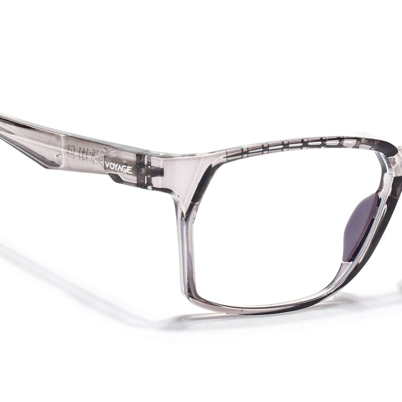 Voyage Techtonic Transparent Grey Wayfarer Eyeglasses for Men & Women (58694MG5294-C5)