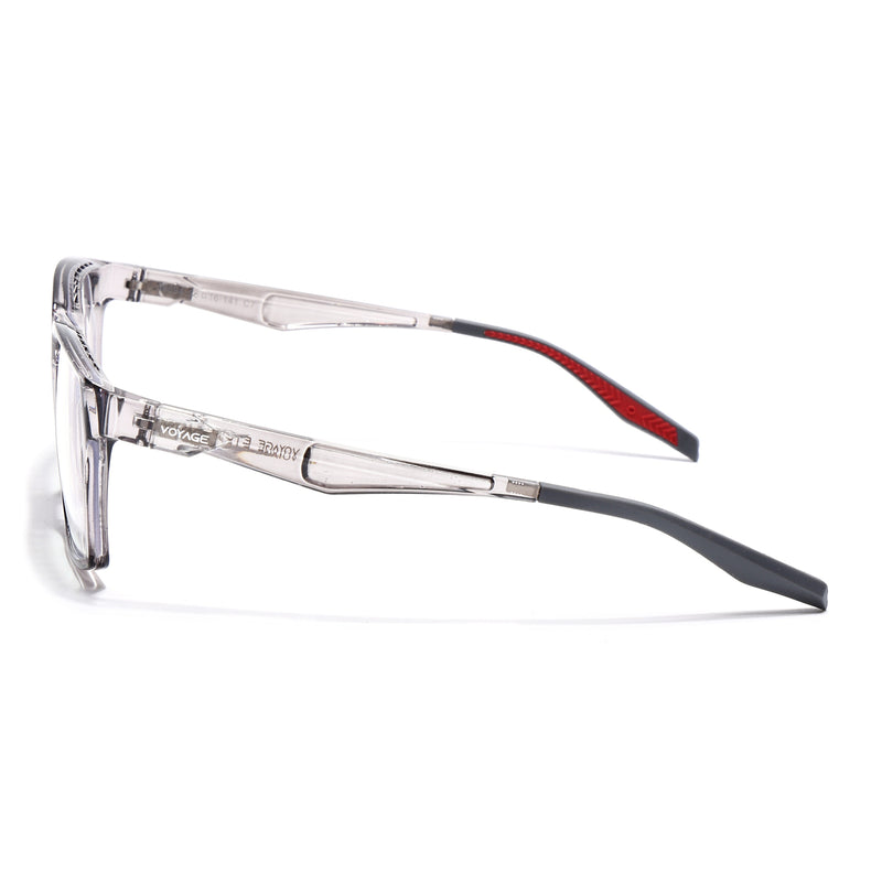 Voyage Techtonic Transparent Grey Wayfarer Eyeglasses for Men & Women (58694MG5294-C5)