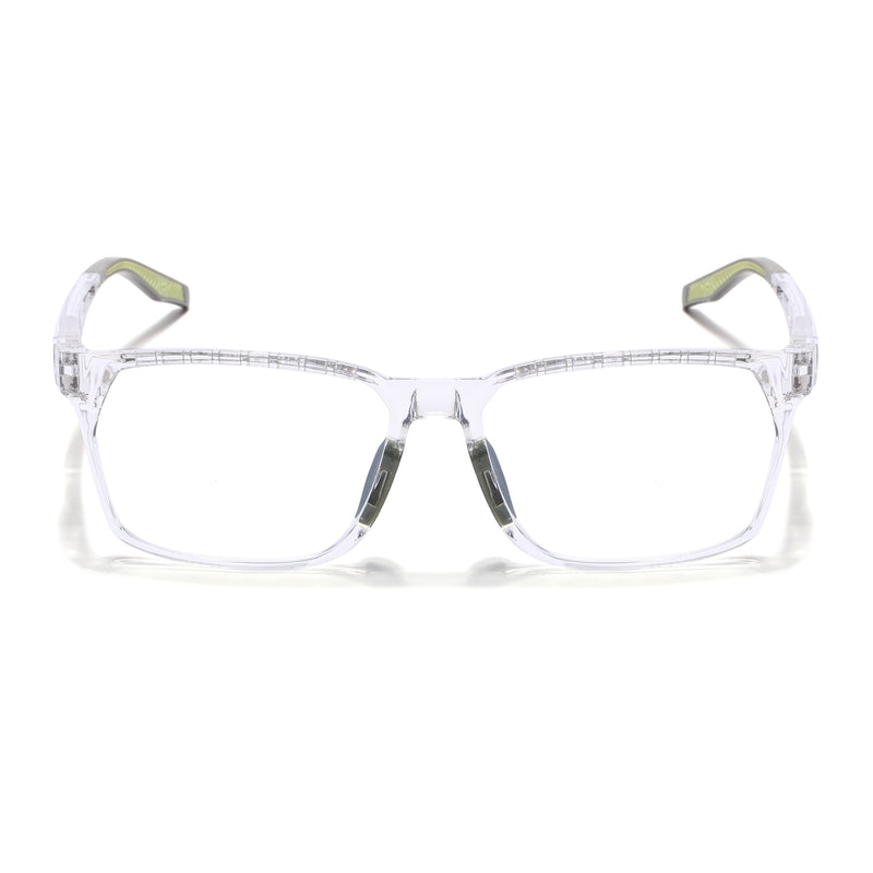 Voyage Techtonic Transparent & Green Wayfarer Eyeglasses for Men & Women (58694MG5298-C9)