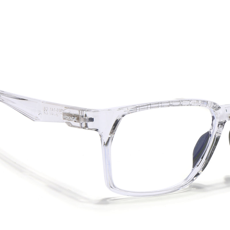 Voyage Techtonic Transparent & Green Wayfarer Eyeglasses for Men & Women (58694MG5298-C9)