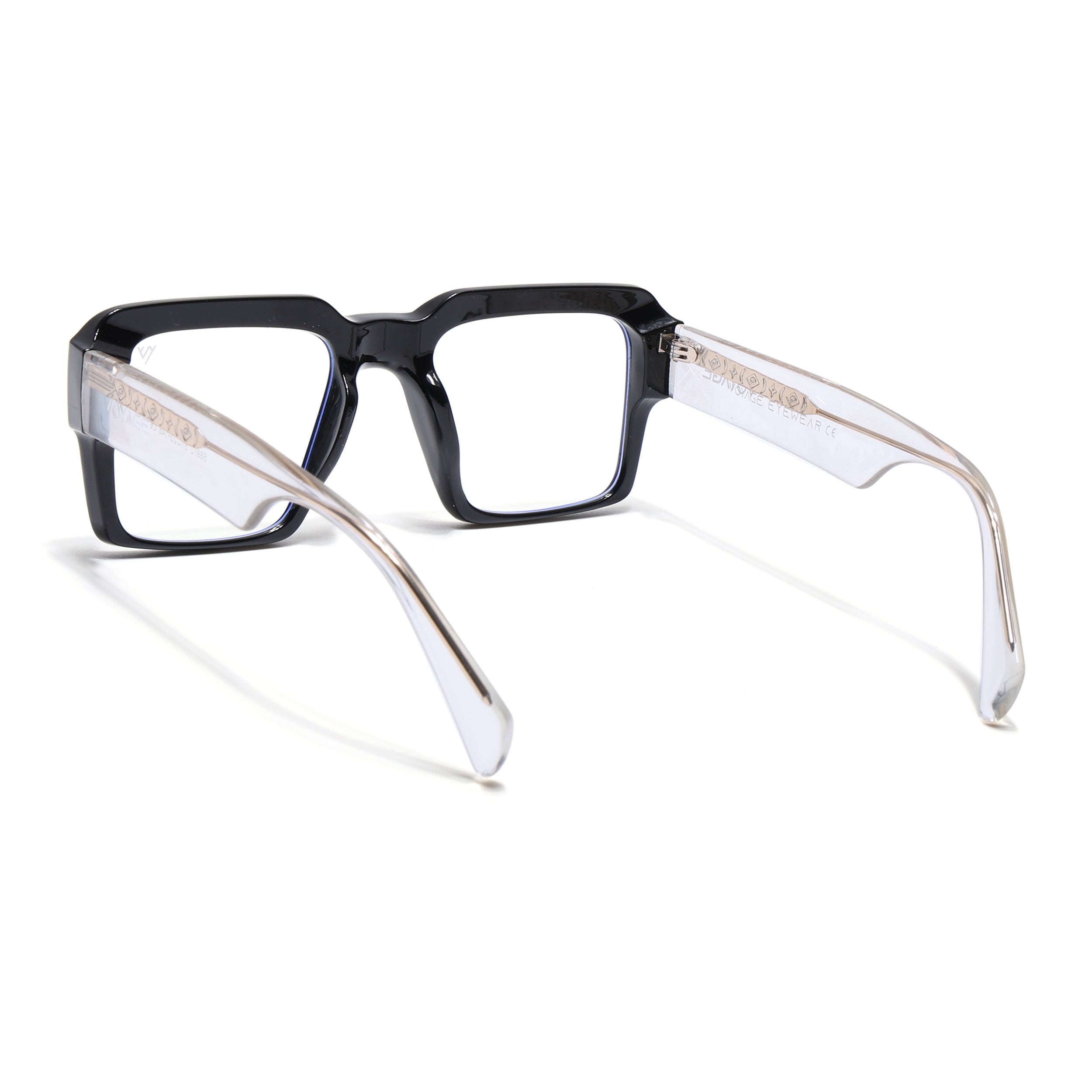 Voyage Goat Shine Black Wayfarer Eyeglasses for Men & Women (58972MG4756-C1)