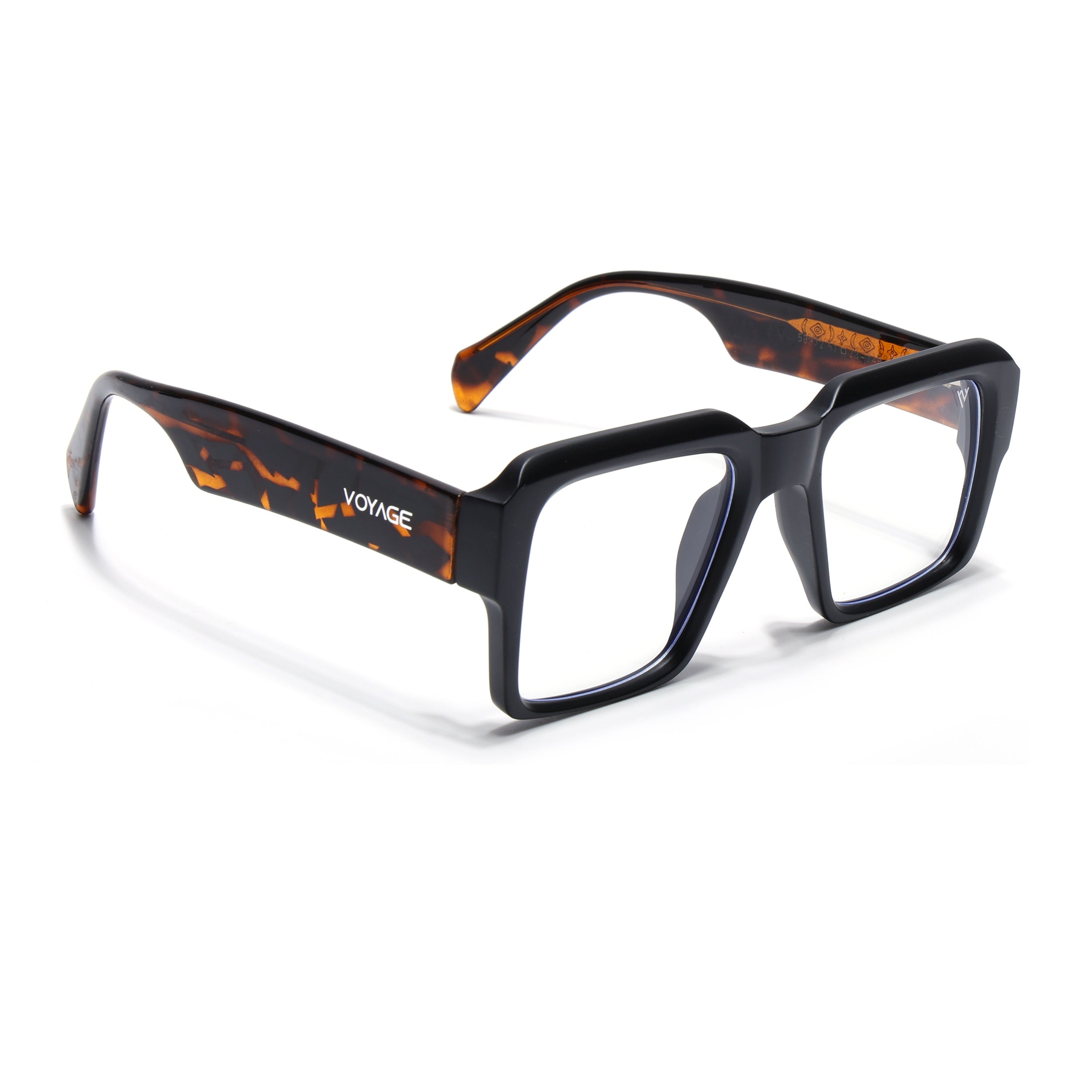 Voyage Goat Matt Black Wayfarer Eyeglasses for Men & Women (58972MG4757-C2)