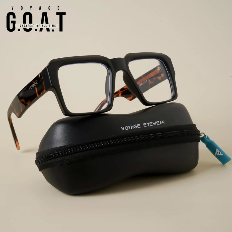 Voyage Goat Matt Black Wayfarer Eyeglasses for Men & Women (58972MG4757-C2)