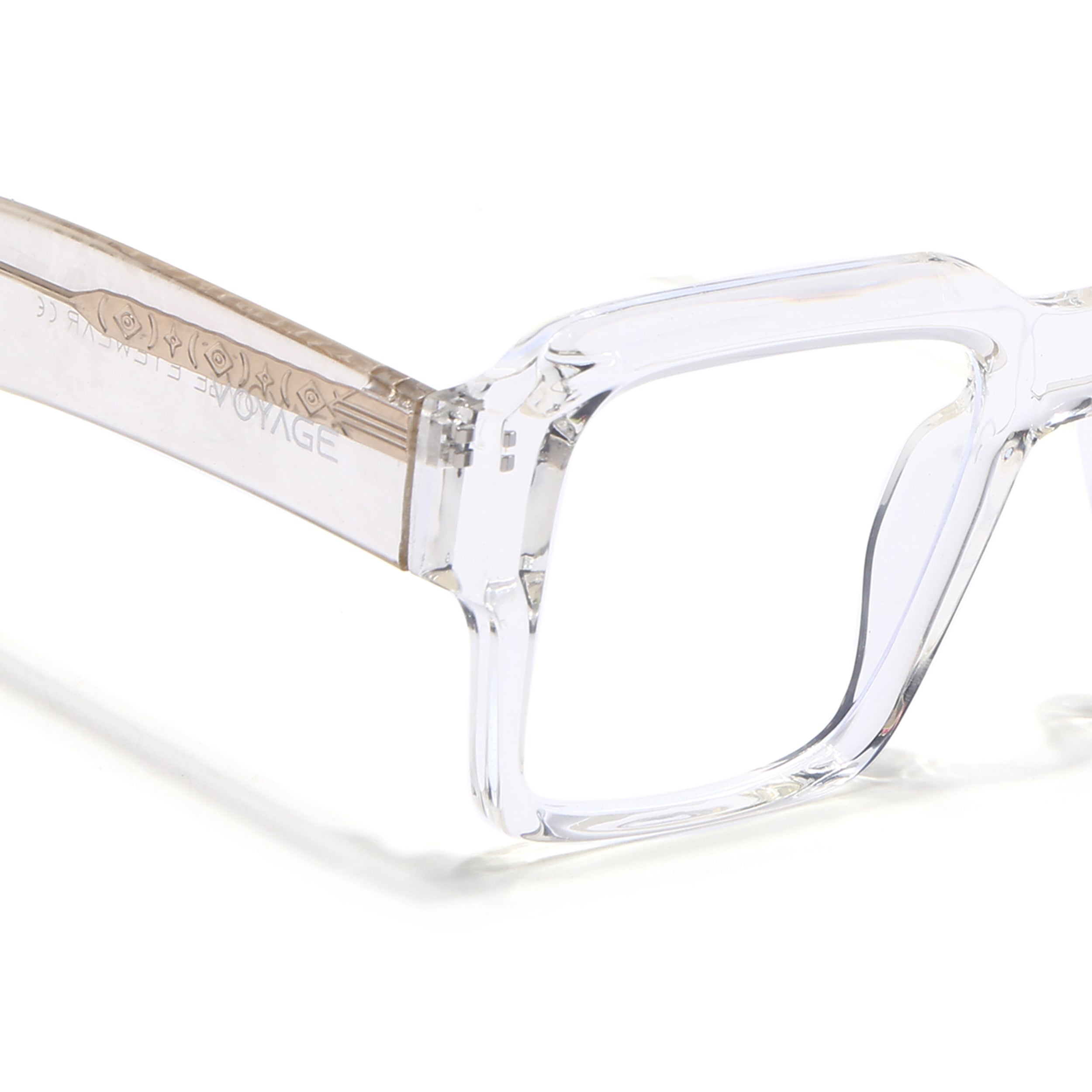 Voyage Goat Transparent Wayfarer Eyeglasses for Men & Women (58972MG4758-C3)