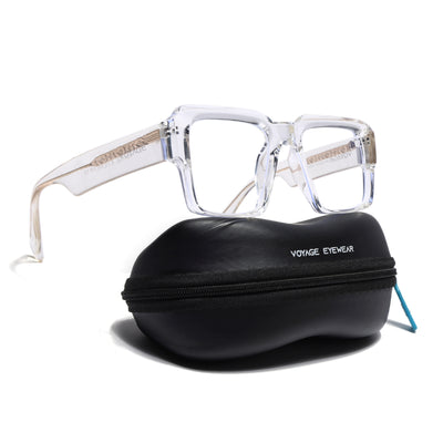 Voyage Goat Transparent Wayfarer Eyeglasses for Men & Women (58972MG4758-C3)