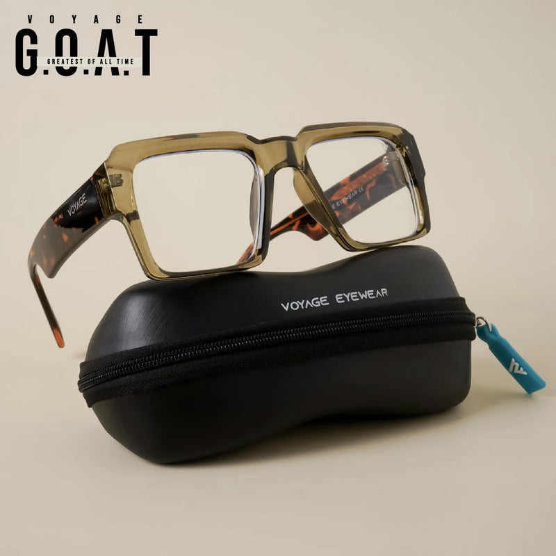 Voyage Goat Transparent Green Wayfarer Eyeglasses for Men & Women (58972MG4760-C5)