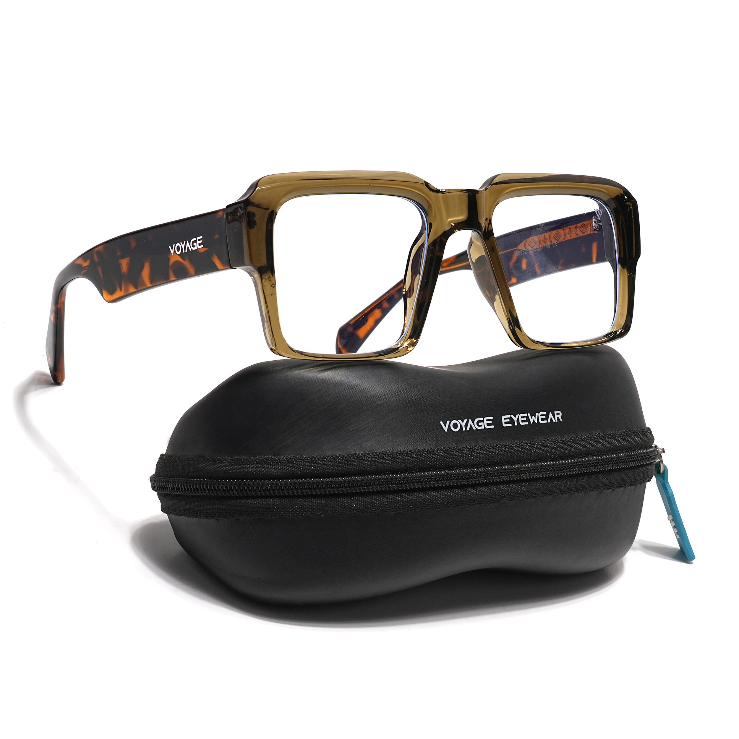 Voyage Goat Transparent Green Wayfarer Eyeglasses for Men & Women (58972MG4760-C5)