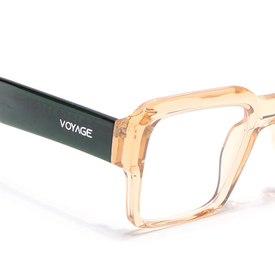 Voyage Goat Transparent Brown Wayfarer Eyeglasses for Men & Women (58972MG4762-C7)