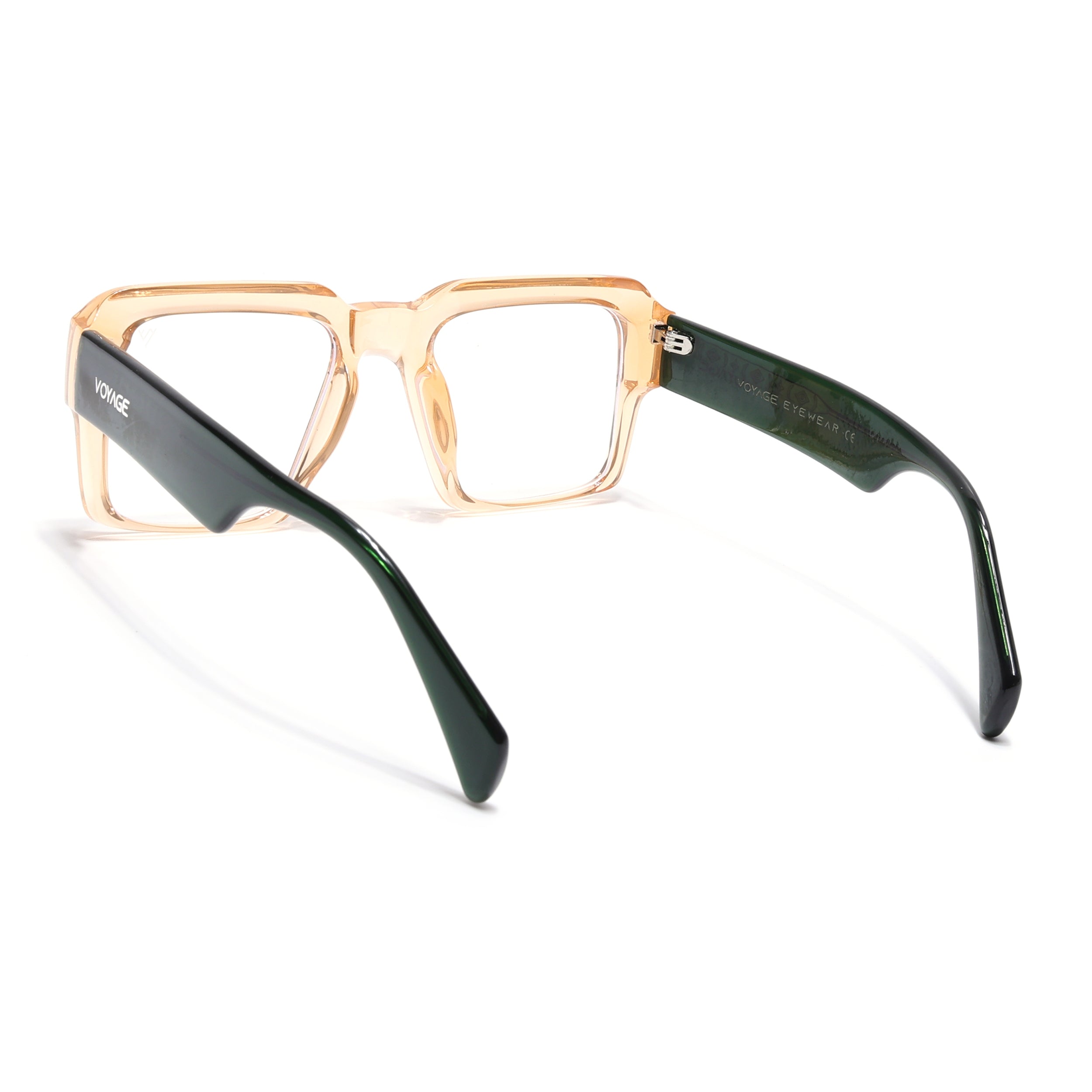 Voyage Goat Transparent Brown Wayfarer Eyeglasses for Men & Women (58972MG4762-C7)