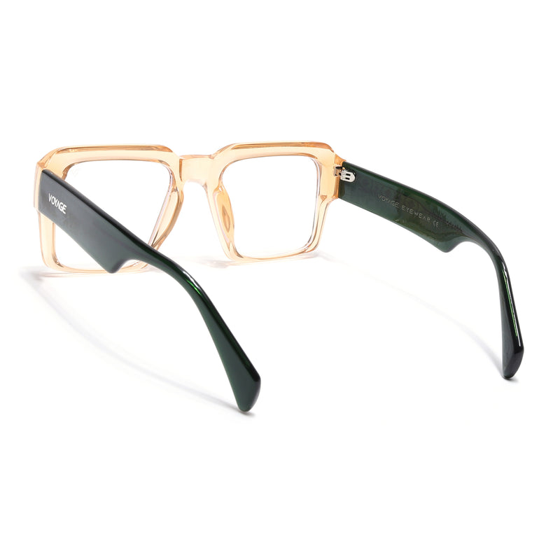 Voyage Goat Transparent Brown Wayfarer Eyeglasses for Men & Women (58972MG4762-C7)