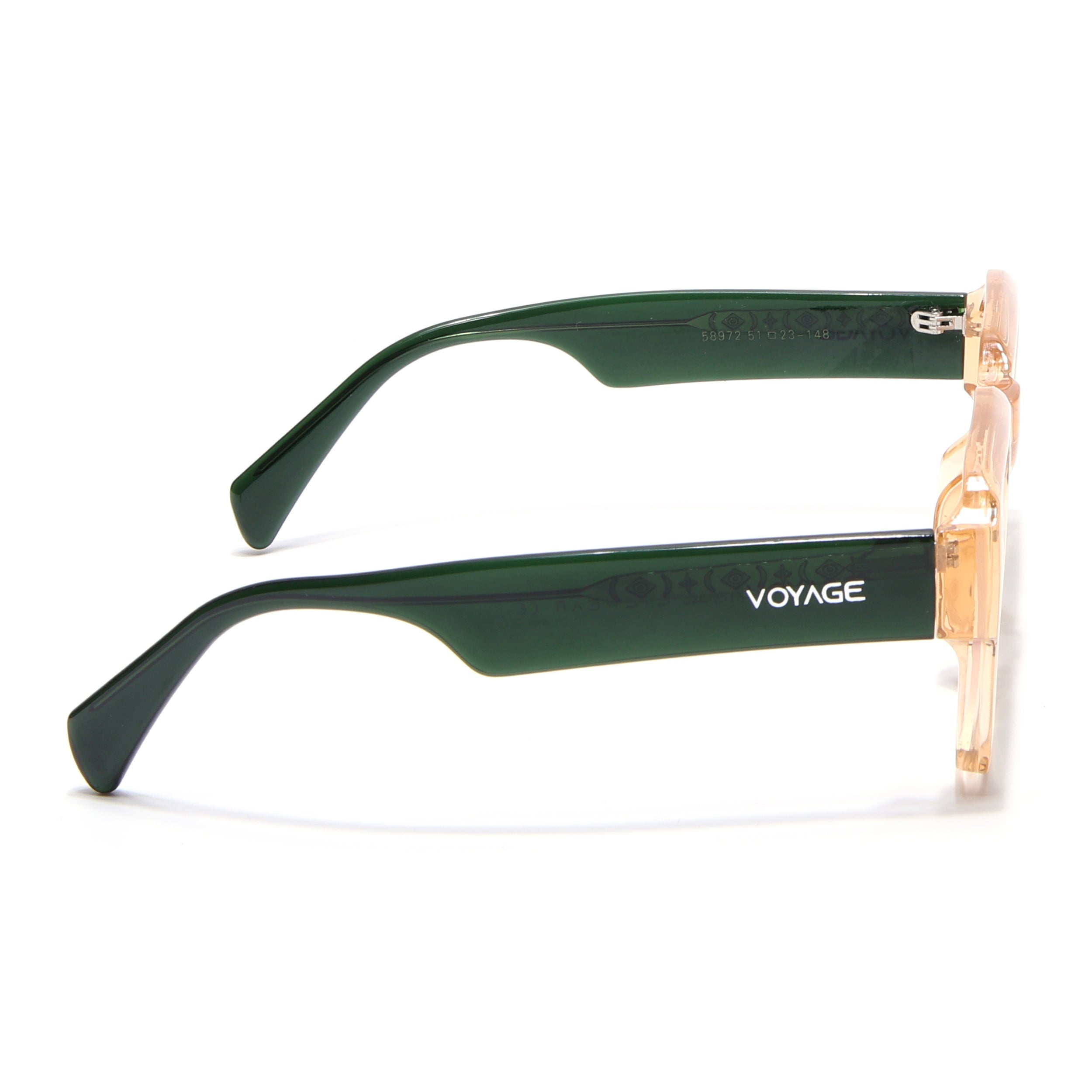 Voyage Goat Transparent Brown Wayfarer Eyeglasses for Men & Women (58972MG4762-C7)