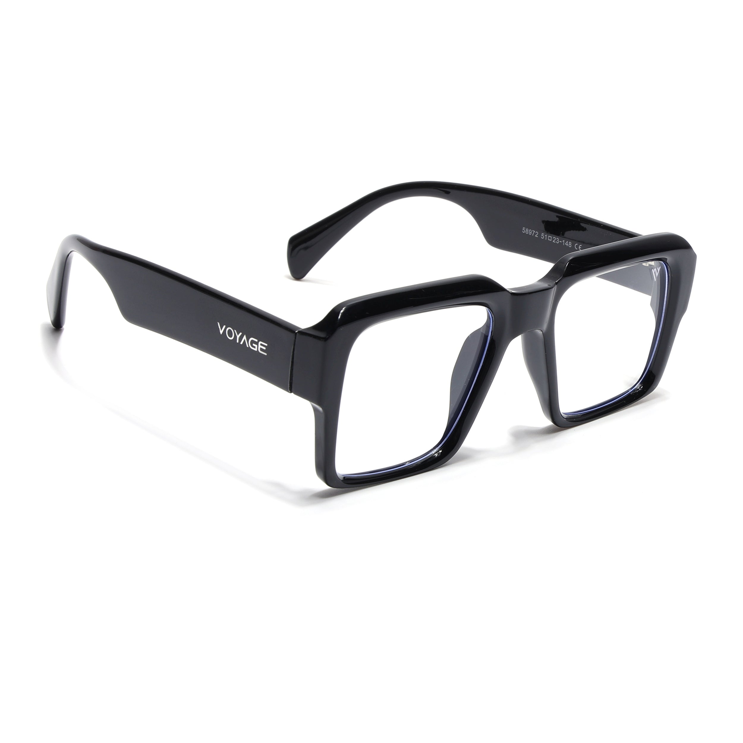 Voyage Exclusive Black Wayfarer Eyeglasses for Men & Women (58972MG5384-C1)