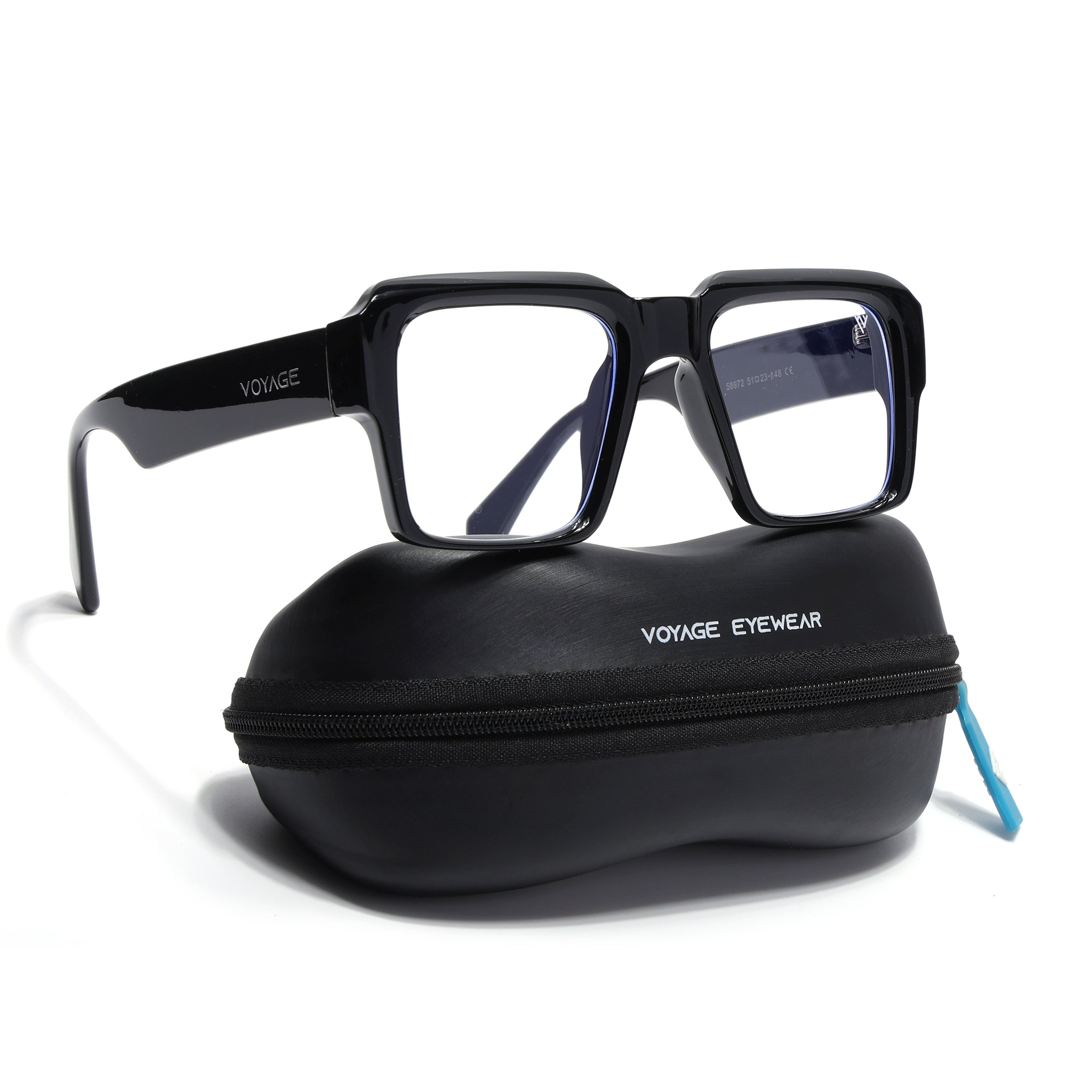 Voyage Exclusive Black Wayfarer Eyeglasses for Men & Women (58972MG5384-C1)