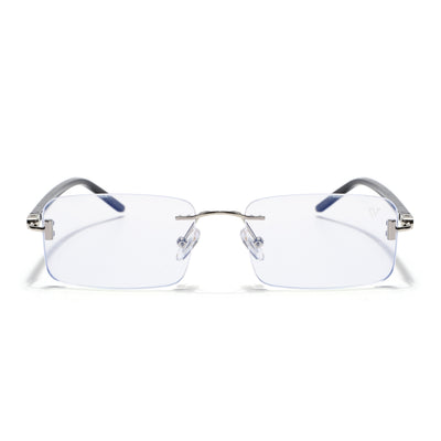 Voyage Silver Rimless Eyeglasses for Men & Women (5G238FMG7385-C1)
