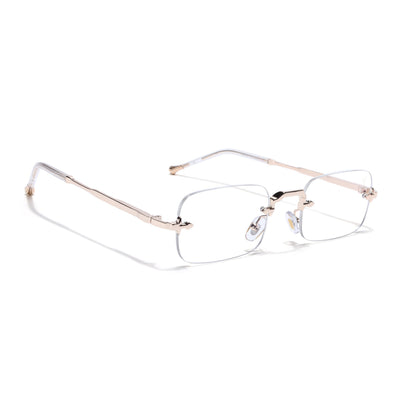 Avior | Voyage Golden Rimless Eyeglasses for Men & Women (5G260FMG8192)