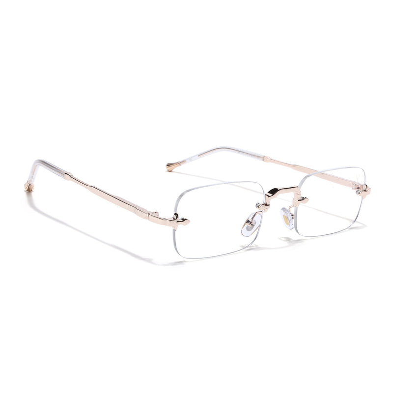Avior | Voyage Golden Rimless Eyeglasses for Men & Women (5G260FMG8192)