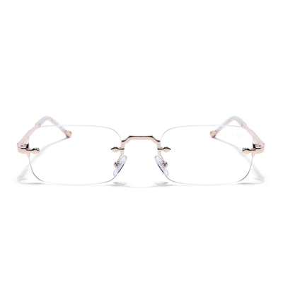 Avior | Voyage Golden Rimless Eyeglasses for Men & Women (5G260FMG8192)