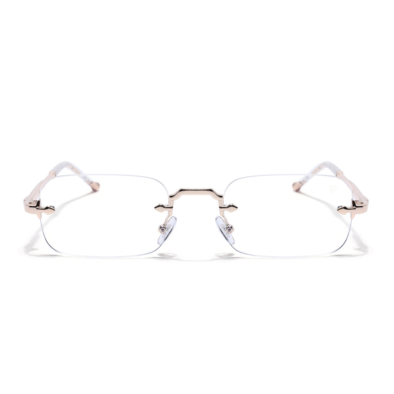 Avior | Voyage Golden Rimless Eyeglasses for Men & Women (5G260FMG8192)