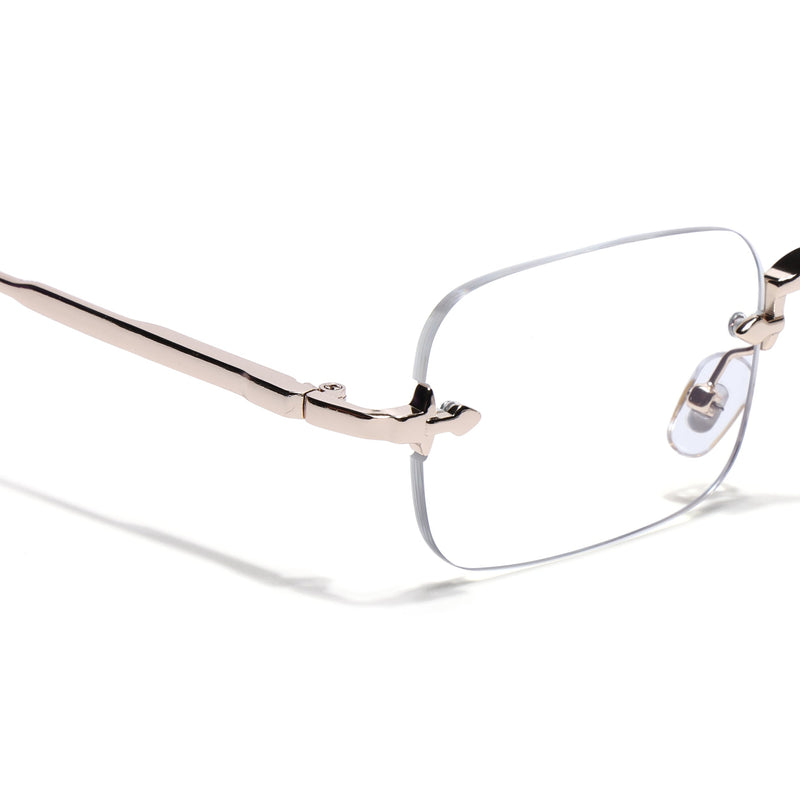 Avior | Voyage Golden Rimless Eyeglasses for Men & Women (5G260FMG8192)