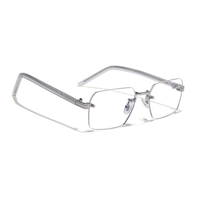 Voyage Silver Rimless Eyeglasses for Men & Women (5G476FMG9263)