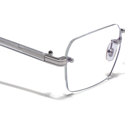 Voyage Silver Rimless Eyeglasses for Men & Women (5G476FMG9263)