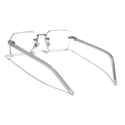 Voyage Silver Rimless Eyeglasses for Men & Women (5G476FMG9263)