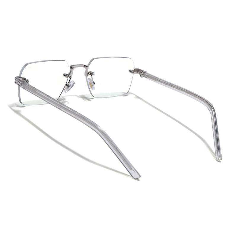 Voyage Silver Rimless Eyeglasses for Men & Women (5G476FMG9263)